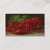 シェフのロブスターの夜通しの海運業カード 名刺 (裏面)