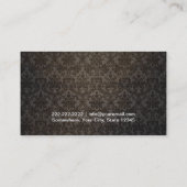 シェフのヴィンテージのダマスク織のアンティークの銀器 名刺 (裏面)