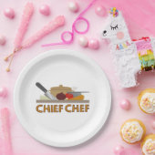 シェフの例題デザイン色 ペーパープレート (パーティー)