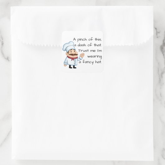 シェフの信頼引用文 スクエアシール (バッグ)