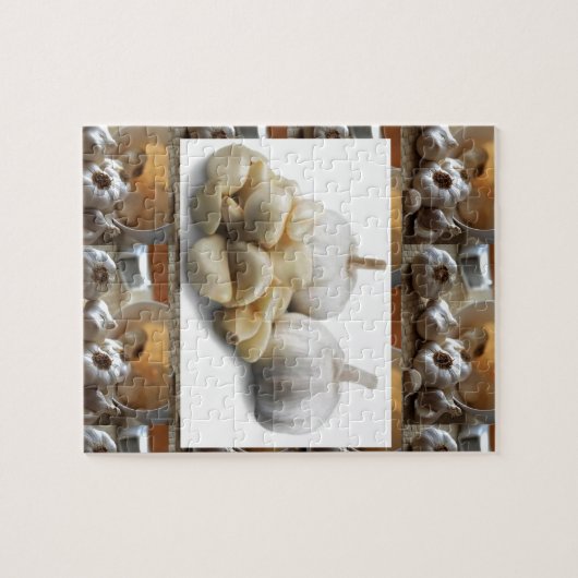 シェフの健康な食べ物の料理の芸術のニンニク乾燥 ジグソーパズル (横)