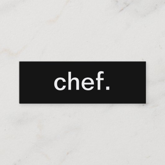 シェフの名刺 スキニー名刺 (正面)