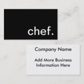 シェフの名刺 名刺 (正面/裏面)
