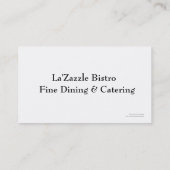 シェフの名刺 名刺 (裏面)