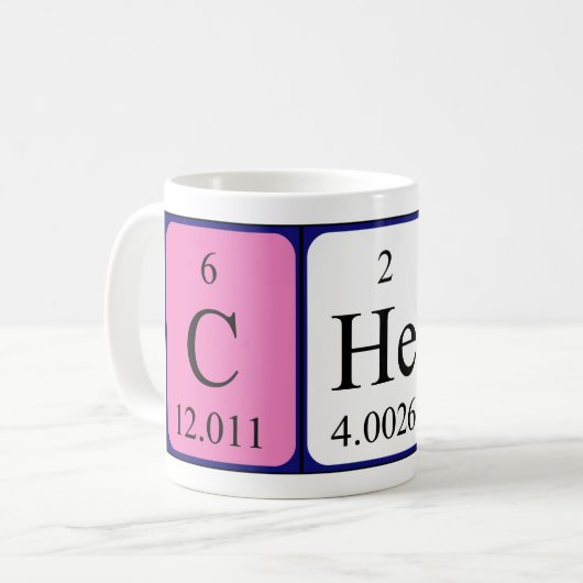 シェフの周期表の単語のマグ コーヒーマグカップ (正面左)