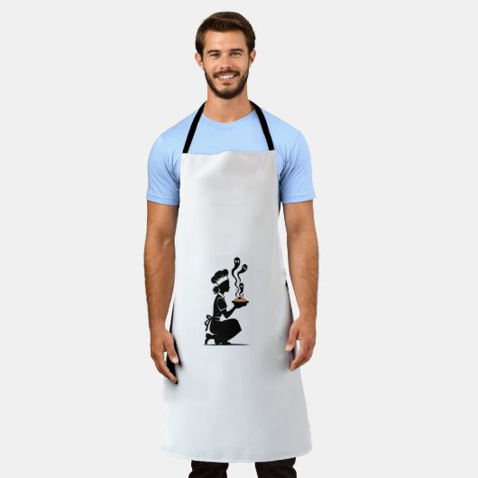 シェフの喜び料理エプロン彼女のための完璧なギフト エプロン (着用した状態)