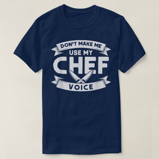シェフの声を使わせない料理キッチンCh Tシャツ (デザイン正面)