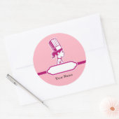 シェフの大パーソナライズされたきなラベル ラウンドシール (封筒)