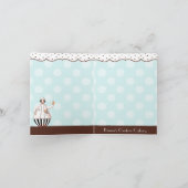 シェフの女の子の感謝カード - 黒髪の茶色 サンキューカード (内部)