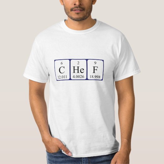 シェフの定期テーブルワードシャツ Tシャツ (正面)
