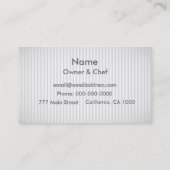 シェフの帽子および道具 名刺 (裏面)