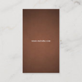 シェフの帽子および髭のブラウンの名刺 名刺 (裏面)