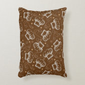 シェフの帽子が付いている料理パターン アクセントクッション (正面(垂直))