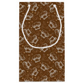 シェフの帽子が付いている料理パターン スモールペーパーバッグ (裏面)