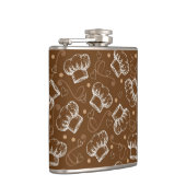 シェフの帽子が付いている料理パターン フラスク (右)