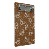 シェフの帽子が付いている料理パターン ミニクリップボード (アングル)