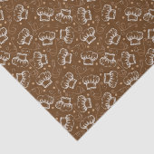 シェフの帽子が付いている料理パターン 薄葉紙 (詳細)