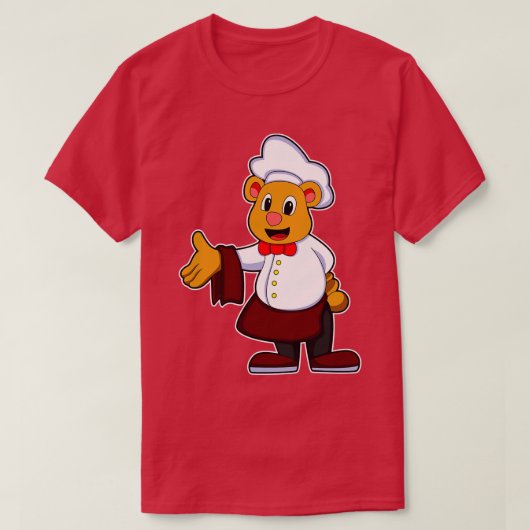 シェフの帽子と調理師として持つ Tシャツ (デザイン正面)