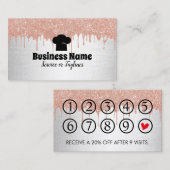 シェフの帽子のカップケーキのベーカリーのモダンはロイヤリティの穿孔器を滴らせます ロイヤリティカード (正面/裏面)