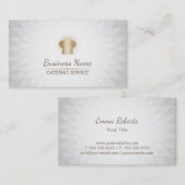 シェフの帽子の個人的なシェフのケータリングサービス 名刺 (正面/裏面)