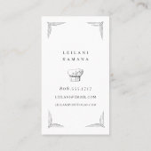 シェフの帽子の料理用の名刺 名刺 (裏面)