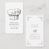 シェフの帽子の料理用の名刺 名刺 (正面/裏面)