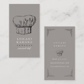 シェフの帽子の料理用の名刺 名刺 (正面/裏面)