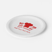 シェフの帽子の糖菓Appetitを調理する愛 ペーパープレート (アングル)