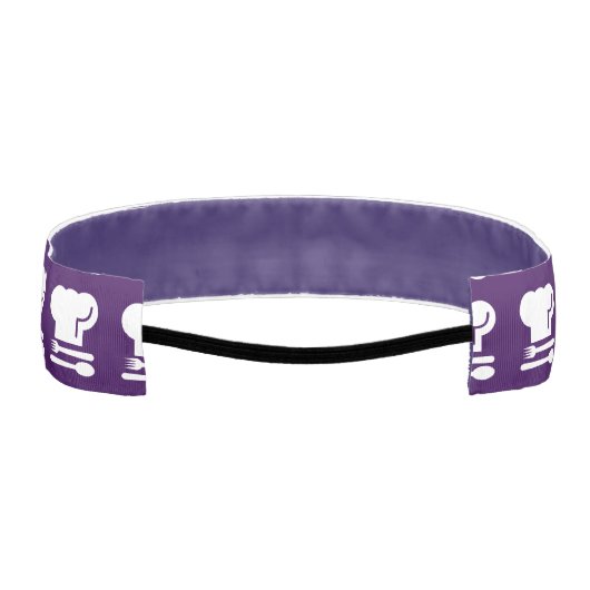 シェフの帽子のToqueのBlancheのフォーク及びスプーン料理用の1.5" アスレチックヘッドバンド (裏面)