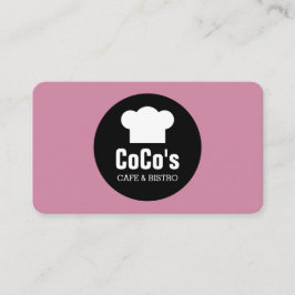 シェフの帽子サークル - カシミア ローズ 名刺