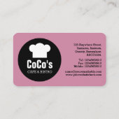 シェフの帽子サークル - カシミア ローズ 名刺 (裏面)