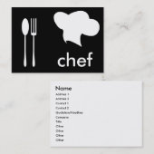 シェフの帽子 名刺 (正面/裏面)