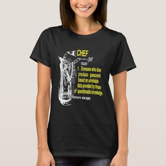 シェフの意味シャツシェフ名詞定義 Tシャツ (正面)