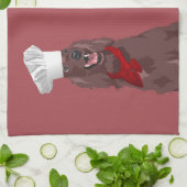 シェフの愛犬家のためのアイルランドの赤いセッター犬 キッチンタオル (折り畳み)