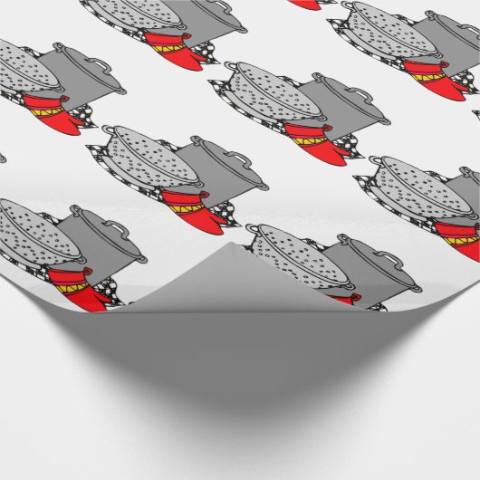 シェフの料理のポットのギフトの包装紙 ラッピングペーパー (角)