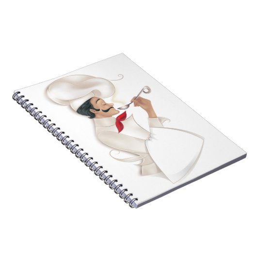 シェフの料理書のレシピ(タオルにあなたの文字を置いて下さい) ノートブック (右側)