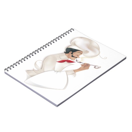 シェフの料理書のレシピ(タオルにあなたの文字を置いて下さい) ノートブック (左側)