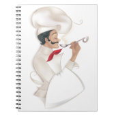 シェフの料理書のレシピ(タオルにあなたの文字を置いて下さい) ノートブック (正面)