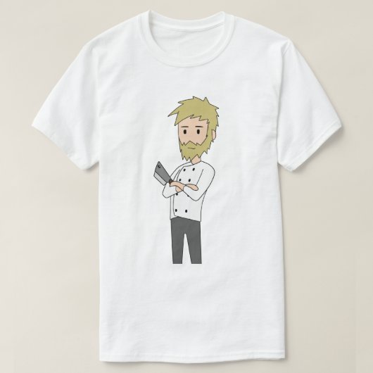 シェフの栓| Bunglistのキャラクターの芸術のティー Tシャツ (デザイン正面)