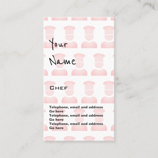 シェフの正札を"エコーします" 名刺 (正面)