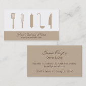 シェフの炊事用具、ケイタリングビジネスカード 名刺 (正面/裏面)