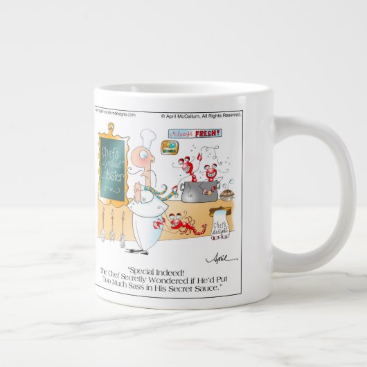 シェフの特別な漫画コーヒーマグ ジャンボコーヒーマグカップ (右)