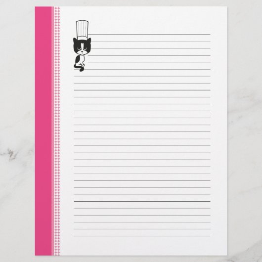 シェフの猫が並ぶレシピ (正面)