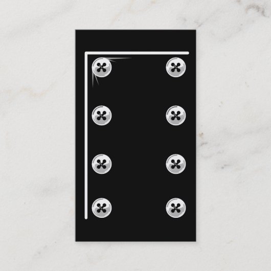 シェフの白は名刺にボタンをかけます 名刺 (正面)