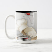 シェフの職業マグ ツートーンマグカップ (左)