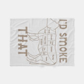 シェフの肉屋調理師bbq idの煙は、牛の牛肉 フリースブランケット (正面(横))