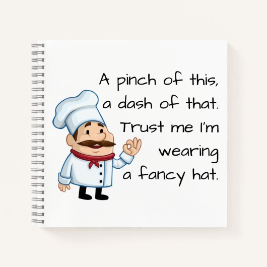 『シェフの詩を信じおもしろいろ』 ノートブック (正面)