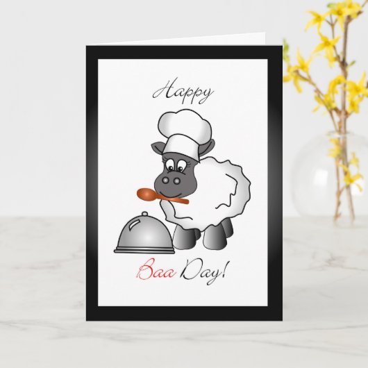 シェフの誕生日の挨拶状 カード (黄色い花)