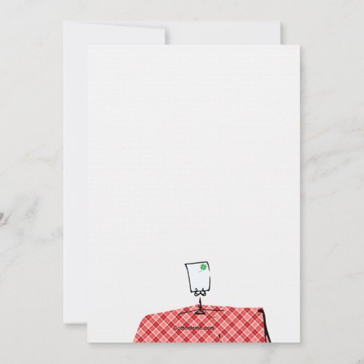 シェフの選択リハーサルディナーファイナカスタマイズル 招待状 (裏面)