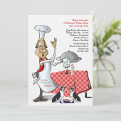 シェフの選択リハーサルディナーw/Dogs カスタマイズ 招待状 (スタンド正面)